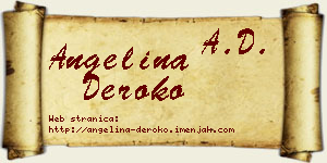 Angelina Deroko vizit kartica